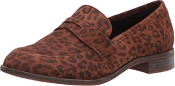 Clarks 0DX8L1590 mocasines trish rose para mujer con estampado de leopardo clarks mujer estampado de leopardo