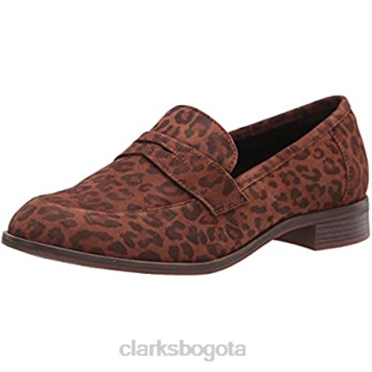 Clarks 0DX8L1590 mocasines trish rose para mujer con estampado de leopardo clarks mujer estampado de leopardo