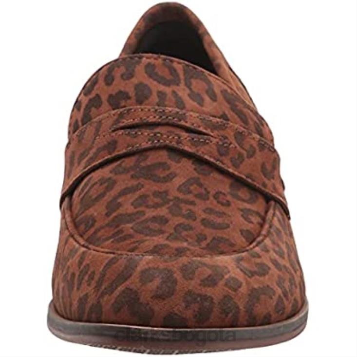 Clarks 0DX8L1590 mocasines trish rose para mujer con estampado de leopardo clarks mujer estampado de leopardo