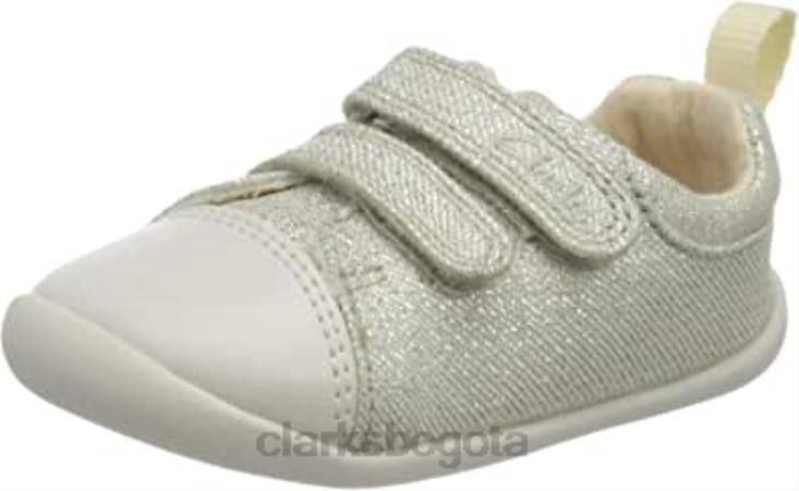 Clarks 0DX8L1595 Zapatillas bajas Clarks Roamer Craft para niña plateadas niños