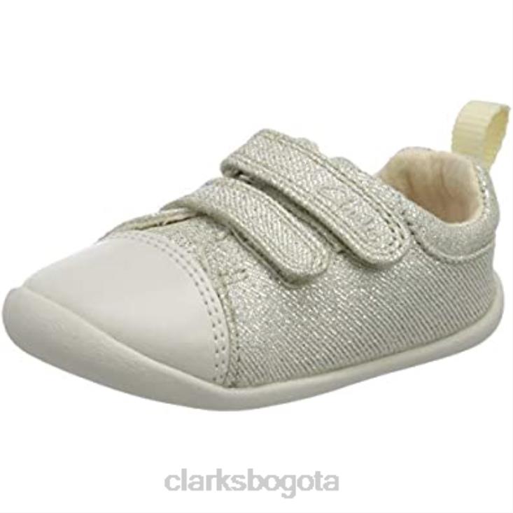 Clarks 0DX8L1595 Zapatillas bajas Clarks Roamer Craft para niña plateadas niños