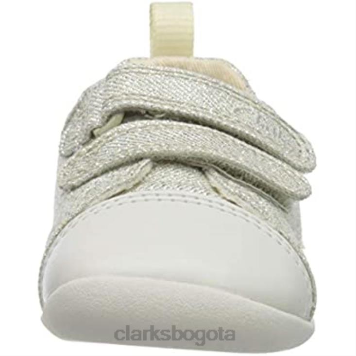 Clarks 0DX8L1595 Zapatillas bajas Clarks Roamer Craft para niña plateadas niños