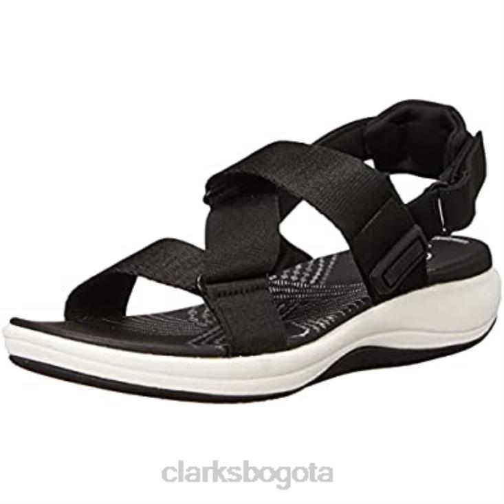 Clarks 0DX8L1596 Sandalia plana mira sun mujer textil negra clarks mujer