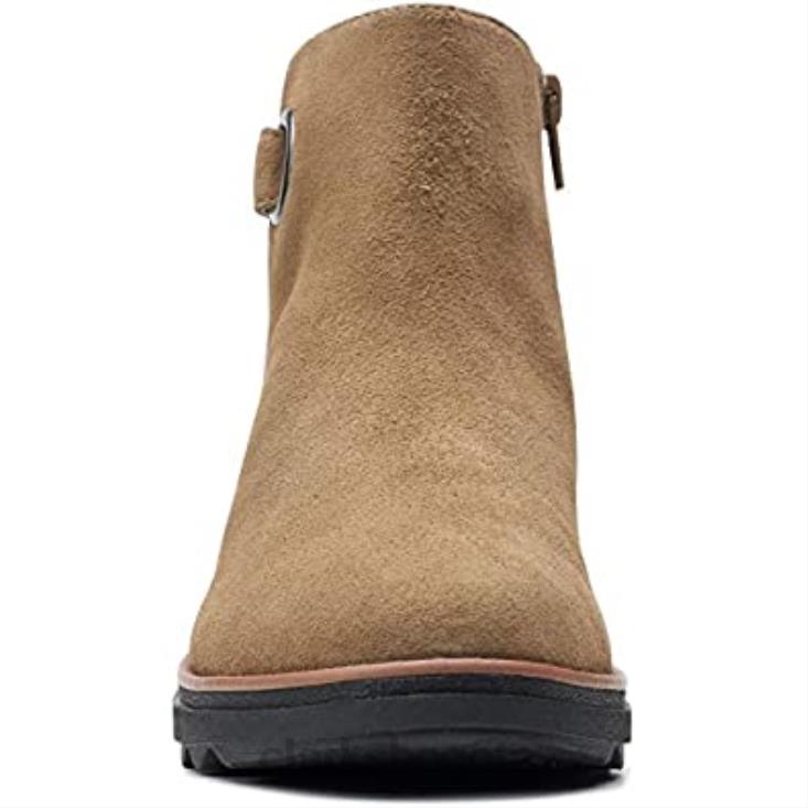 Clarks 0DX8L1597 botín sharon spring mujer clarks ante taupe mujer