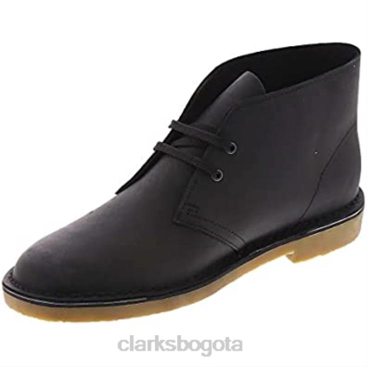 Clarks 0DX8L16 Botas chukka clarks bushacre 3 de cuero negro para hombre hombres cuero negro