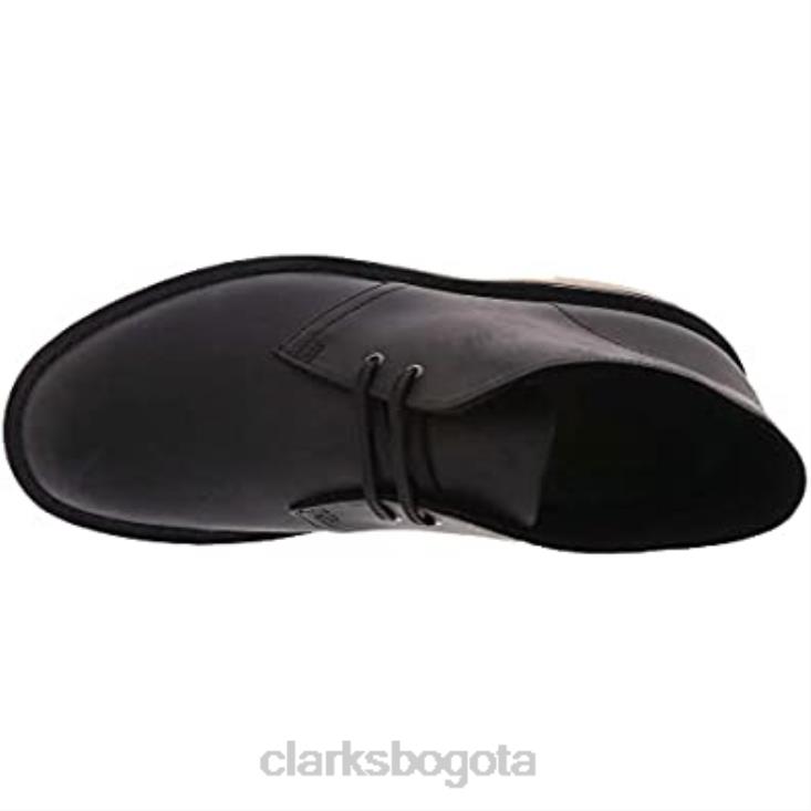 Clarks 0DX8L16 Botas chukka clarks bushacre 3 de cuero negro para hombre hombres cuero negro