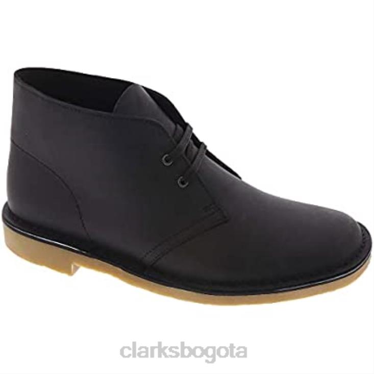 Clarks 0DX8L16 Botas chukka clarks bushacre 3 de cuero negro para hombre hombres cuero negro