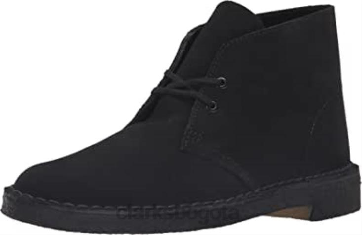 Clarks 0DX8L1602 Botas clarks desert chukka de ante negro para hombre hombres