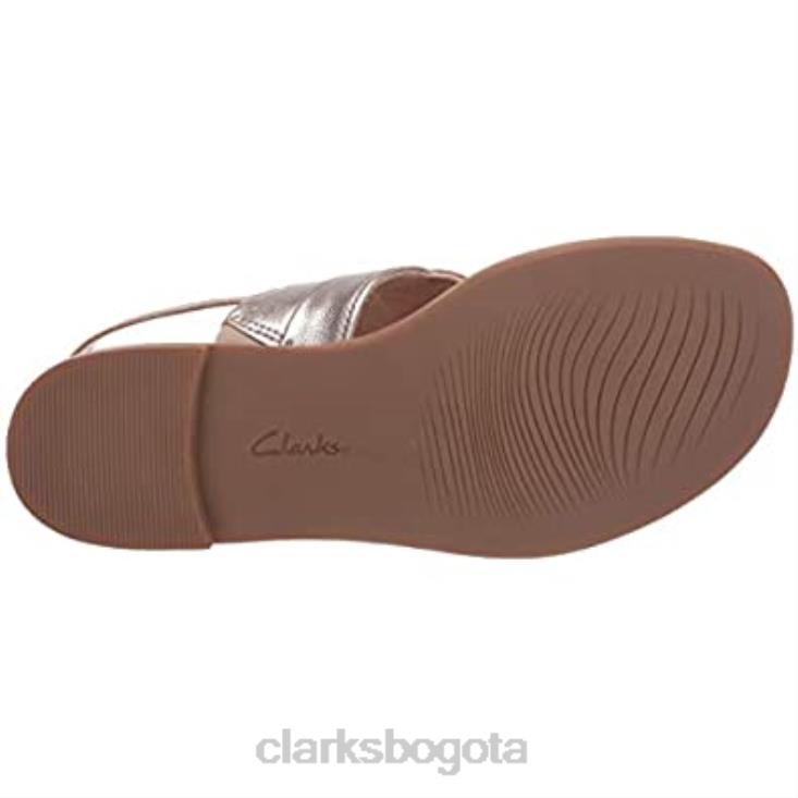 Clarks 0DX8L1603 Sandalia plana clarks reyna glam de mujer sintética metalizada mujer