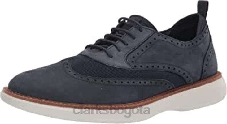 Clarks 0DX8L1604 clarks brantoxford de hombre de nubuck azul marino hombres nubuck azul marino