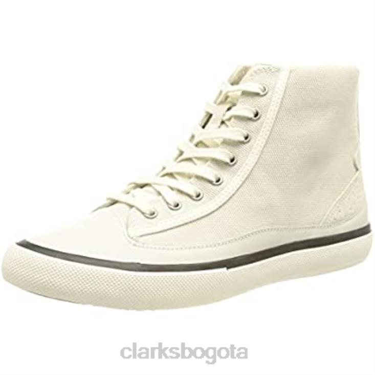 Clarks 0DX8L1606 Zapatilla Aceley Hi para mujer de lona blanca clarks mujer lienzo blanco