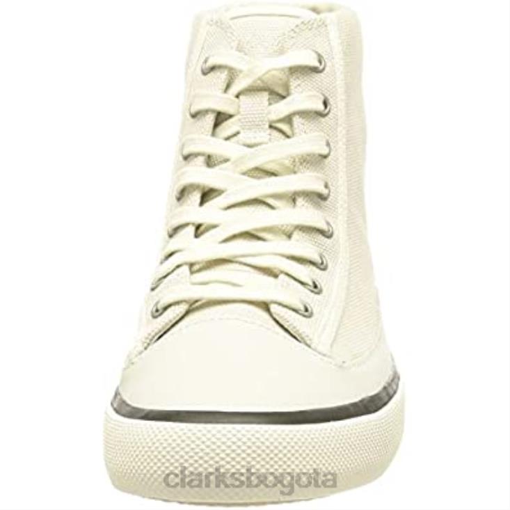 Clarks 0DX8L1606 Zapatilla Aceley Hi para mujer de lona blanca clarks mujer lienzo blanco