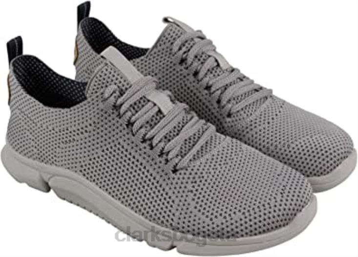 Clarks 0DX8L1607 triken run hombre gris textil atlético sin cordones zapatos para correr clarks hombres