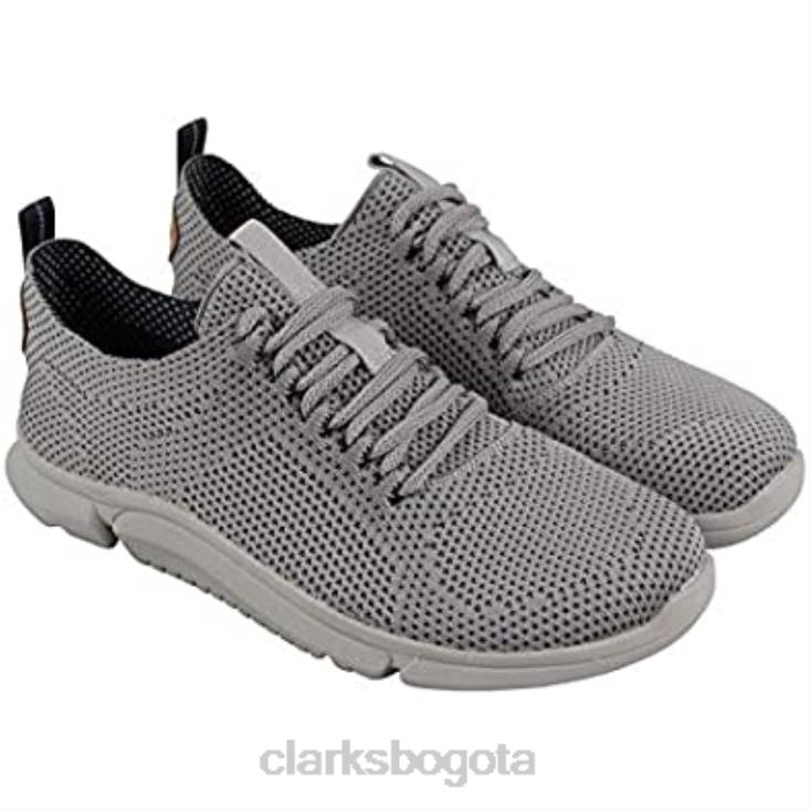 Clarks 0DX8L1607 triken run hombre gris textil atlético sin cordones zapatos para correr clarks hombres