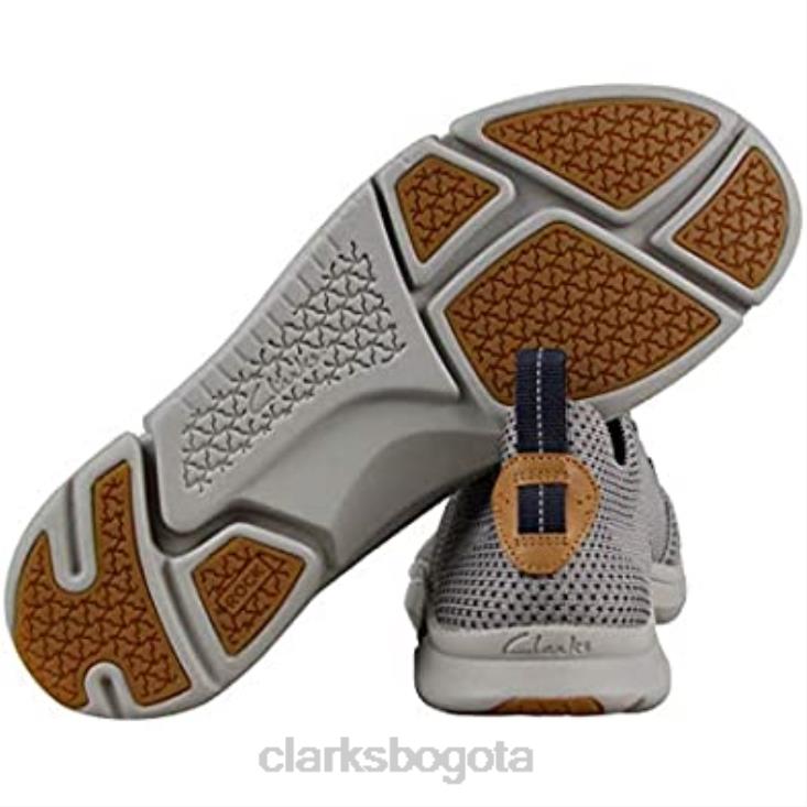 Clarks 0DX8L1607 triken run hombre gris textil atlético sin cordones zapatos para correr clarks hombres