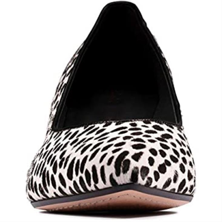 Clarks 0DX8L1608 Zapatos anchos de mujer clarks laina 55 court2 con estampado animal mujer Huella animal
