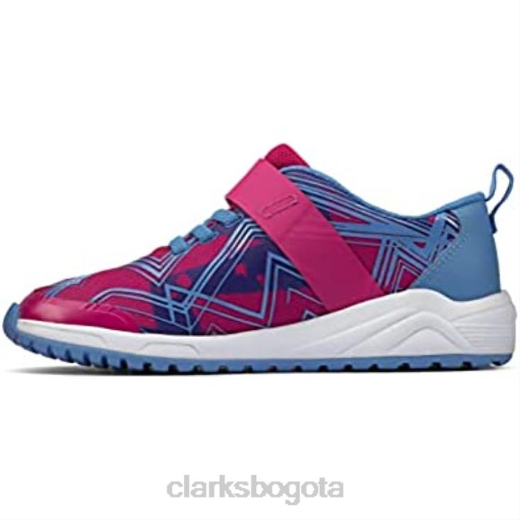 Clarks 0DX8L1617 Zapatillas clarks pink aeon pace niño textil rosa combi niños rosa