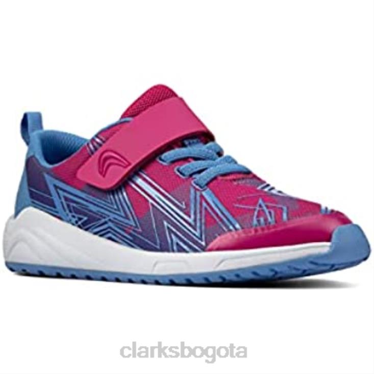 Clarks 0DX8L1617 Zapatillas clarks pink aeon pace niño textil rosa combi niños rosa