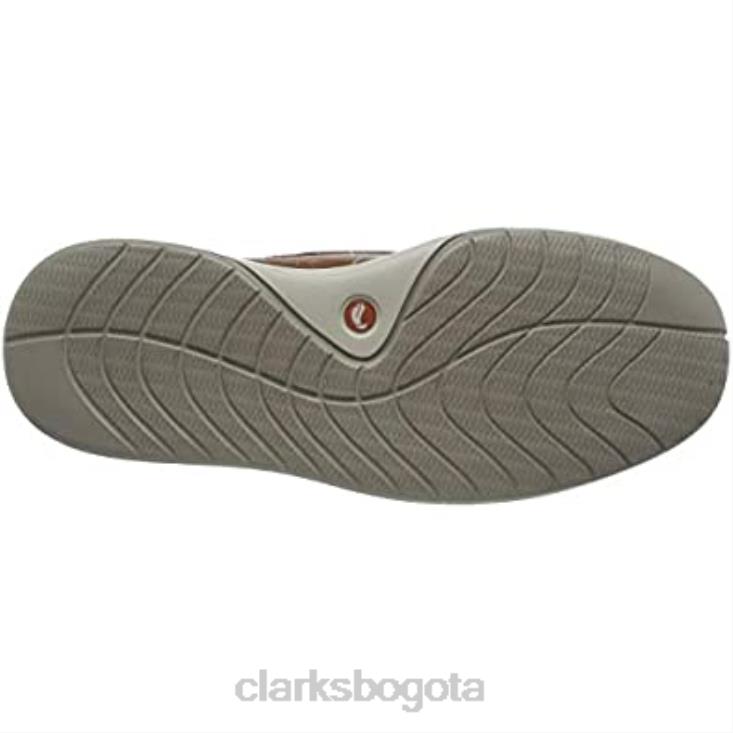 Clarks 0DX8L1620 zapatillas bajas con cordones un pilot de cuero marrón tostado para hombre clarks hombres cuero marrón tostado cuero tostado