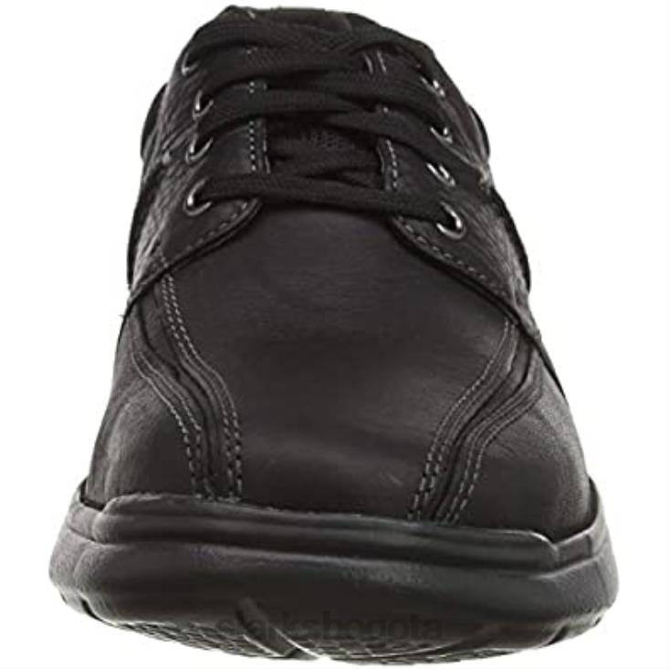 Clarks 0DX8L1621 zapatos planos cotrell walk oxford para hombre clarks black oily lea hombres lea aceitosa negra
