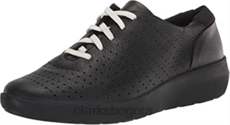 Clarks 0DX8L1623 Clarks Oxford Kayleigh Aster para mujer de cuero negro mujer