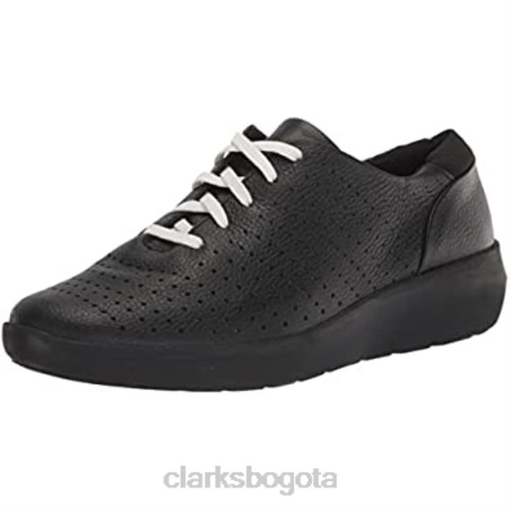 Clarks 0DX8L1623 Clarks Oxford Kayleigh Aster para mujer de cuero negro mujer