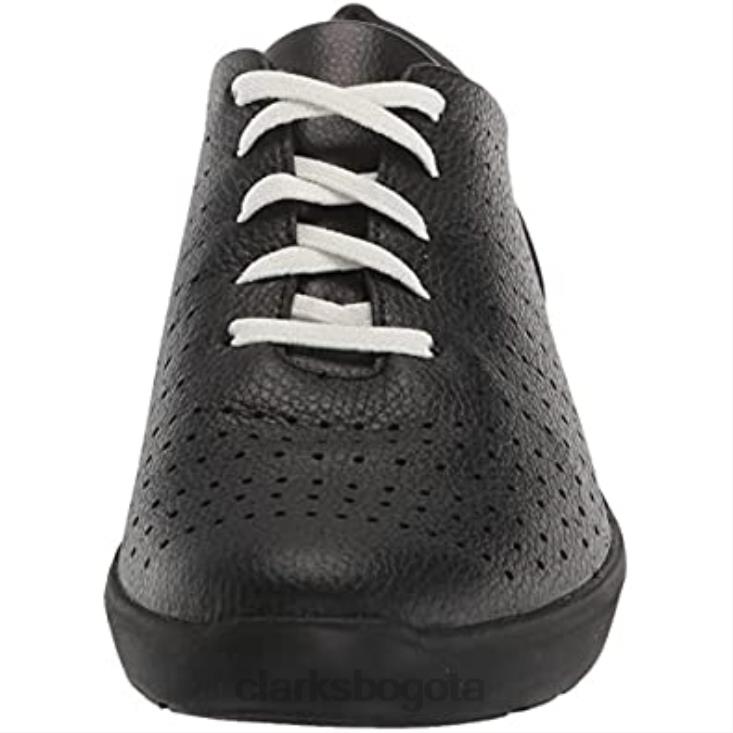 Clarks 0DX8L1623 Clarks Oxford Kayleigh Aster para mujer de cuero negro mujer