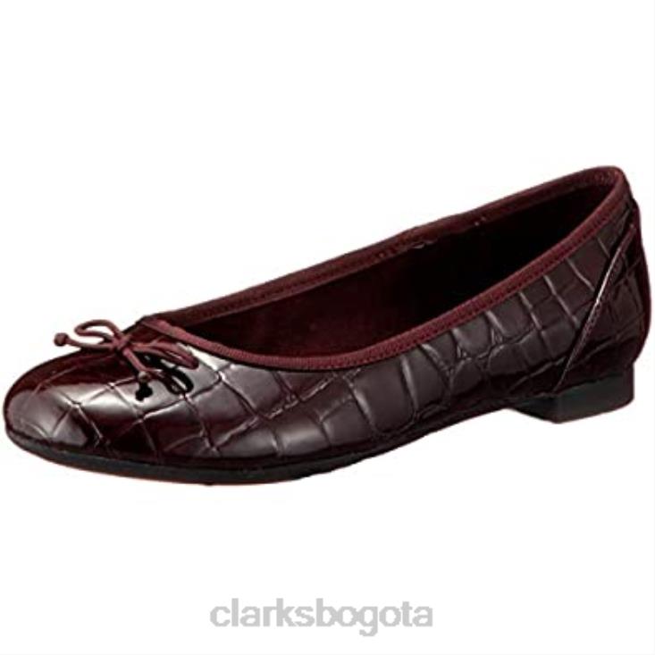 Clarks 0DX8L1629 bailarinas de alta costura para mujer clarks burdeos mujer borgoña