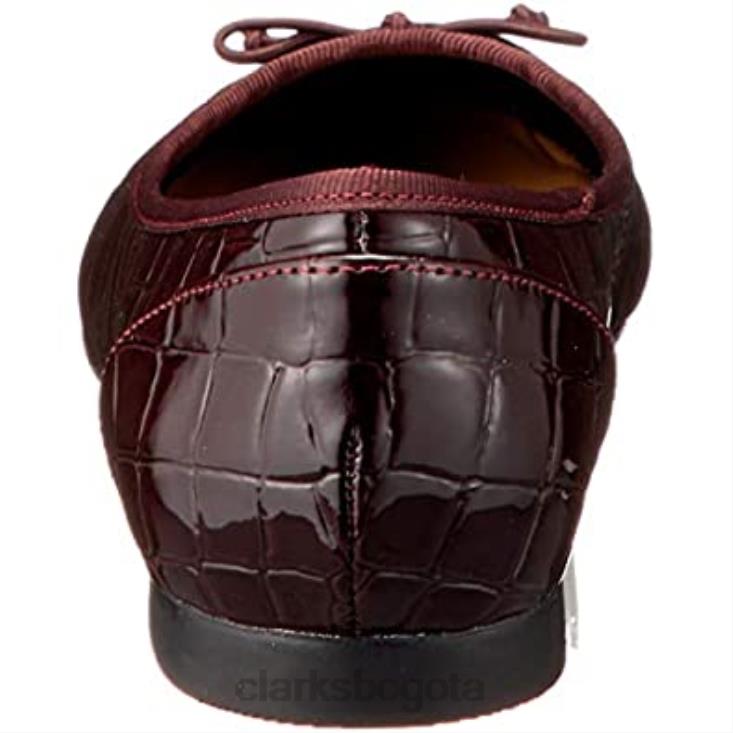 Clarks 0DX8L1629 bailarinas de alta costura para mujer clarks burdeos mujer borgoña