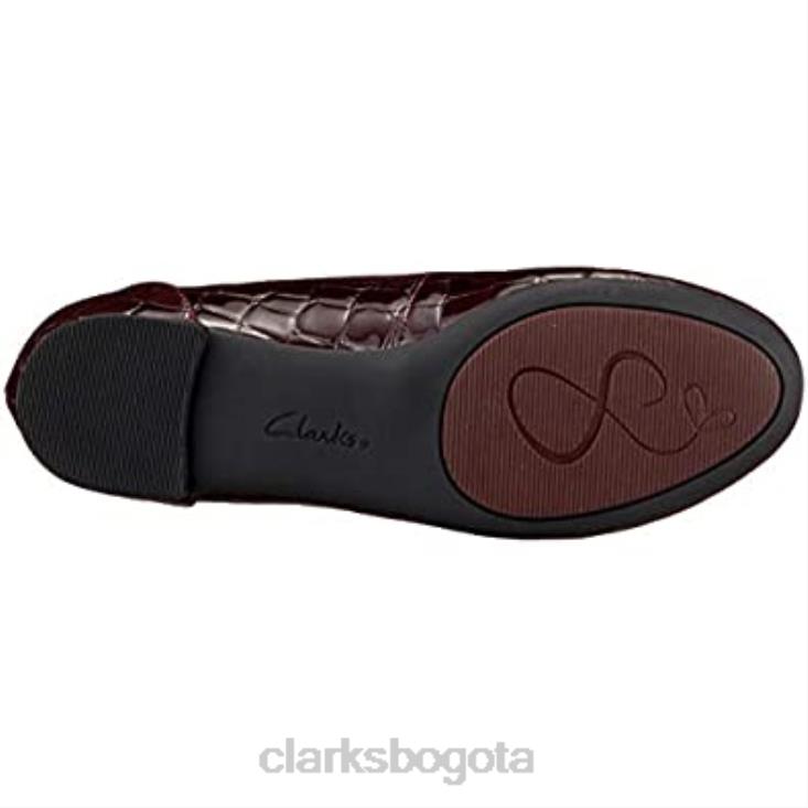 Clarks 0DX8L1629 bailarinas de alta costura para mujer clarks burdeos mujer borgoña