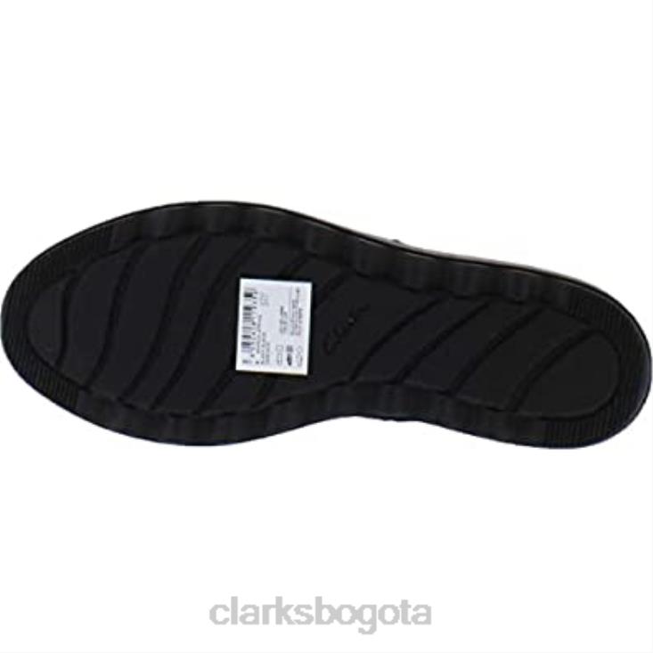 Clarks 0DX8L163 Botas de moda de cuero con punta cerrada Sharon Spring de gamuza negra para mujer Clarks mujer ante negro