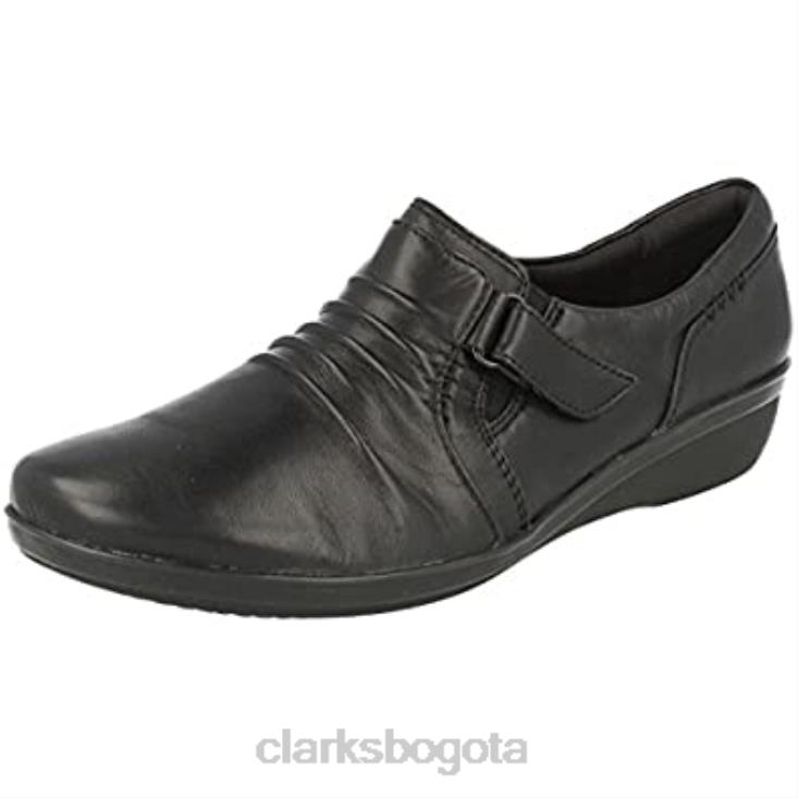 Clarks 0DX8L1640 zapatos de ocio clarks everlay coda negros para mujer unisexo