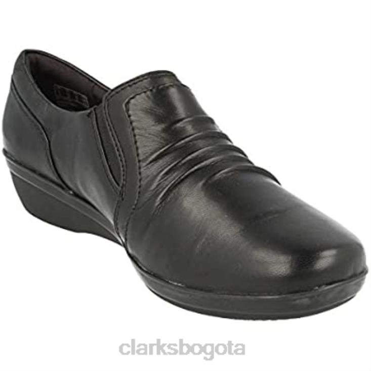 Clarks 0DX8L1640 zapatos de ocio clarks everlay coda negros para mujer unisexo