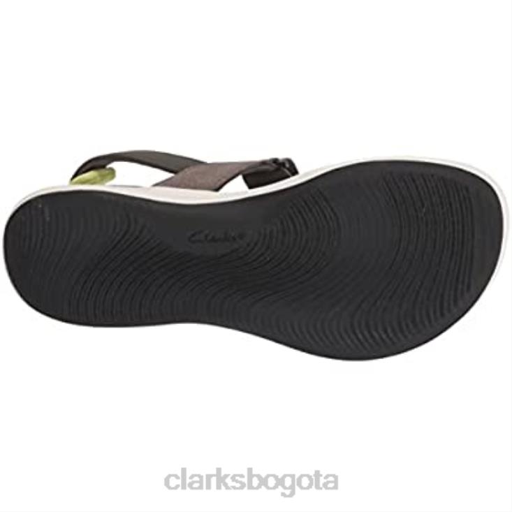 Clarks 0DX8L1642 Sandalias planas clarks mira sun para mujer textil oliva oscuro mujer