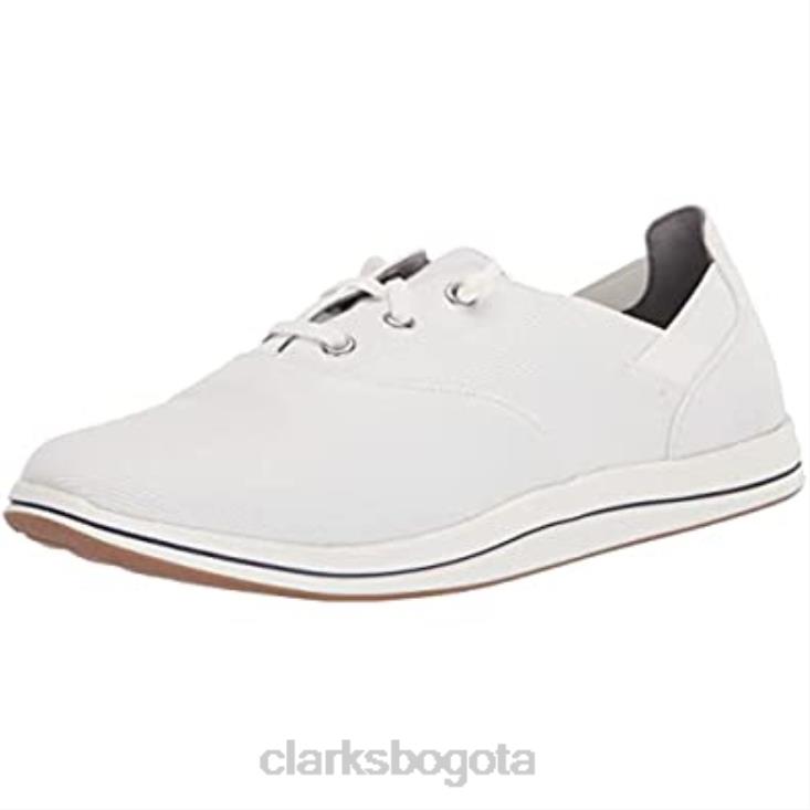 Clarks 0DX8L1646 Zapatilla Mujer Breeze Ave Lona Blanca Clarks mujer
