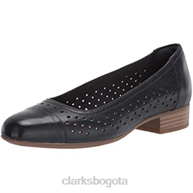 Clarks 0DX8L1648 Bailarinas de mujer Clarks Juliet Cedar de piel azul marino mujer