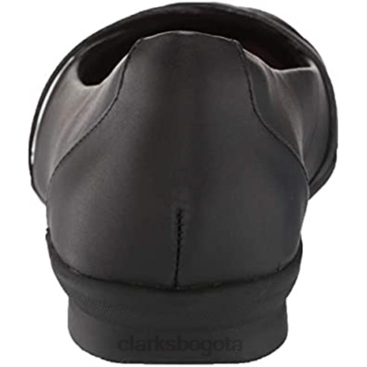 Clarks 0DX8L1656 Bailarina clarks sara clover de piel negra para mujer mujer cuero negro