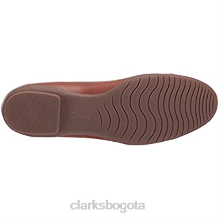 Clarks 0DX8L1659 Bailarinas clarks sara bay de piel color caramelo para mujer mujer