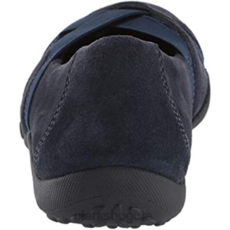 Clarks 0DX8L1664 Mocasines planos clarks haley jay de ante azul marino para mujer mujer gamuza azul marino