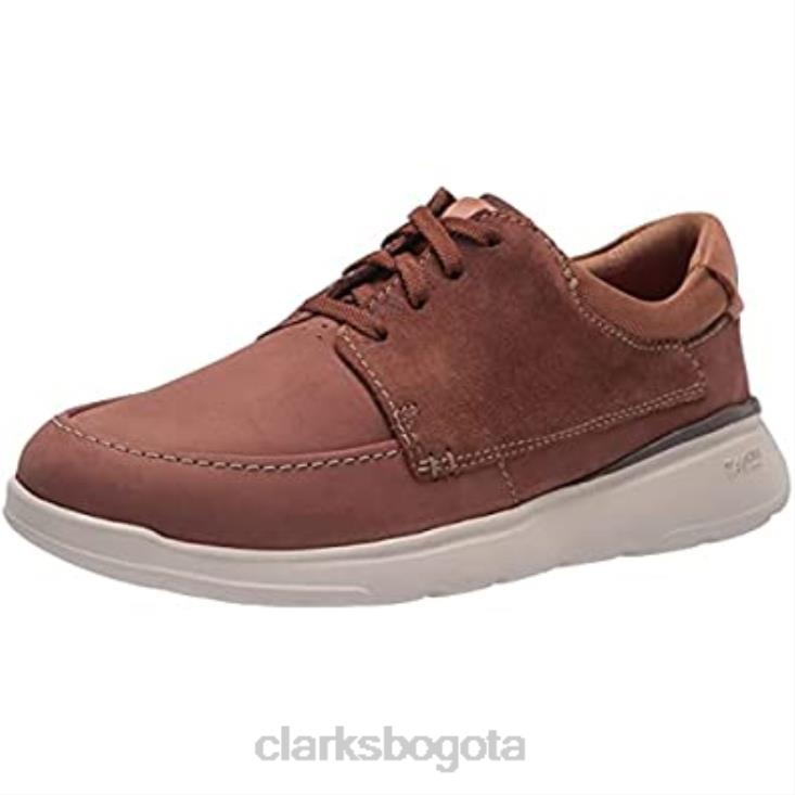 Clarks 0DX8L1666 Zapatilla Clarks Gaskill Low para hombre color tostado oscuro hombres combinación de bronceado oscuro