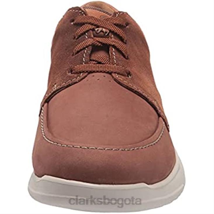Clarks 0DX8L1666 Zapatilla Clarks Gaskill Low para hombre color tostado oscuro hombres combinación de bronceado oscuro