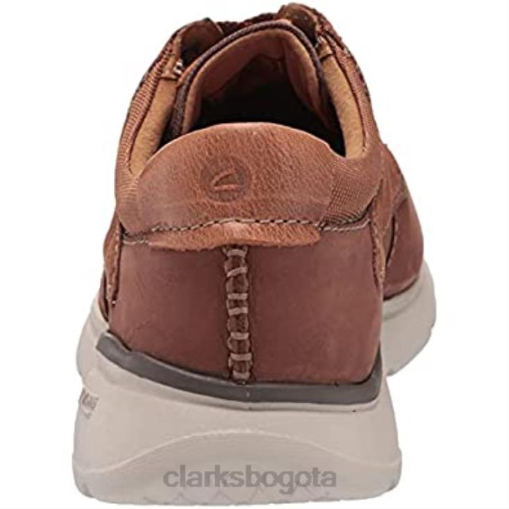 Clarks 0DX8L1666 Zapatilla Clarks Gaskill Low para hombre color tostado oscuro hombres combinación de bronceado oscuro