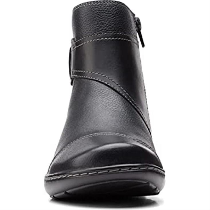 Clarks 0DX8L1682 Botines clarks mujer cora tropic piel metalizada negro piel mujer cuero negro