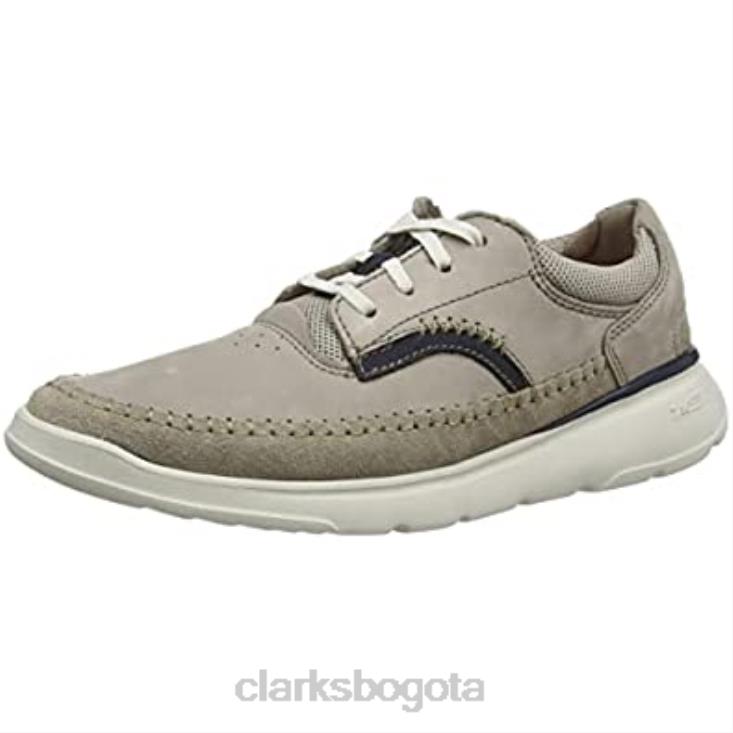 Clarks 0DX8L1685 zapatillas de deporte de encaje gaskill para hombre clarks nobuck gris hombres nubuck gris