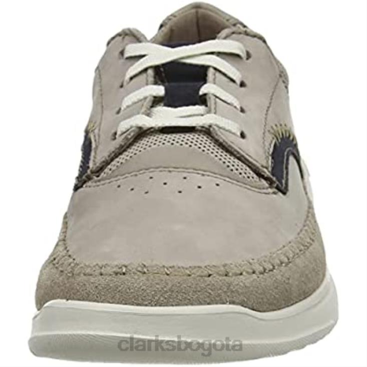 Clarks 0DX8L1685 zapatillas de deporte de encaje gaskill para hombre clarks nobuck gris hombres nubuck gris