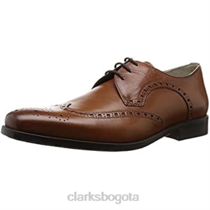 Clarks 0DX8L1697 Zapatos brogue Clarks Amieson Limit de cuero marrón tostado para hombre hombres cuero marrón tostado