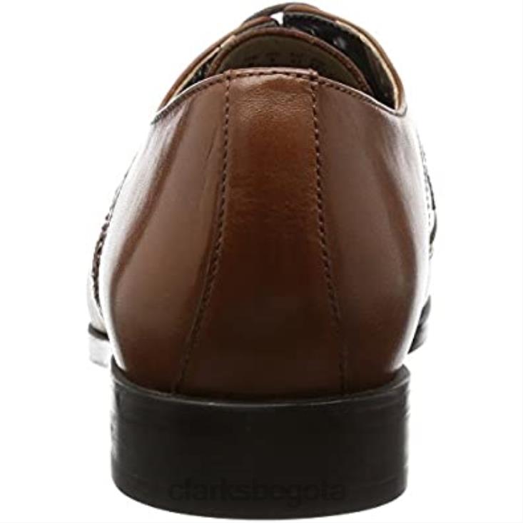 Clarks 0DX8L1697 Zapatos brogue Clarks Amieson Limit de cuero marrón tostado para hombre hombres cuero marrón tostado