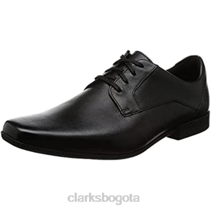 Clarks 0DX8L170 Derby clarks glement lace para hombre negro hombres cuero negro