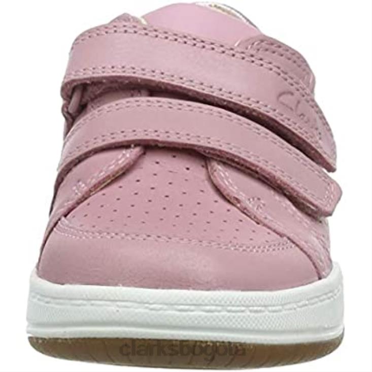 Clarks 0DX8L1702 Zapatilla de niña fawn solo k piel rosa claro clarks niños cuero rosa claro