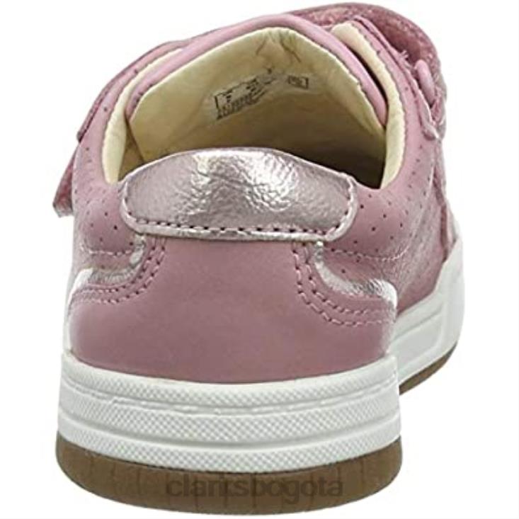 Clarks 0DX8L1702 Zapatilla de niña fawn solo k piel rosa claro clarks niños cuero rosa claro